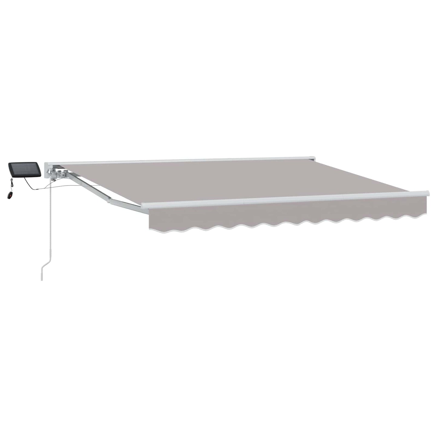 Manual Awning Frame with LEDs Light Grey and White 2.5 x 2 m