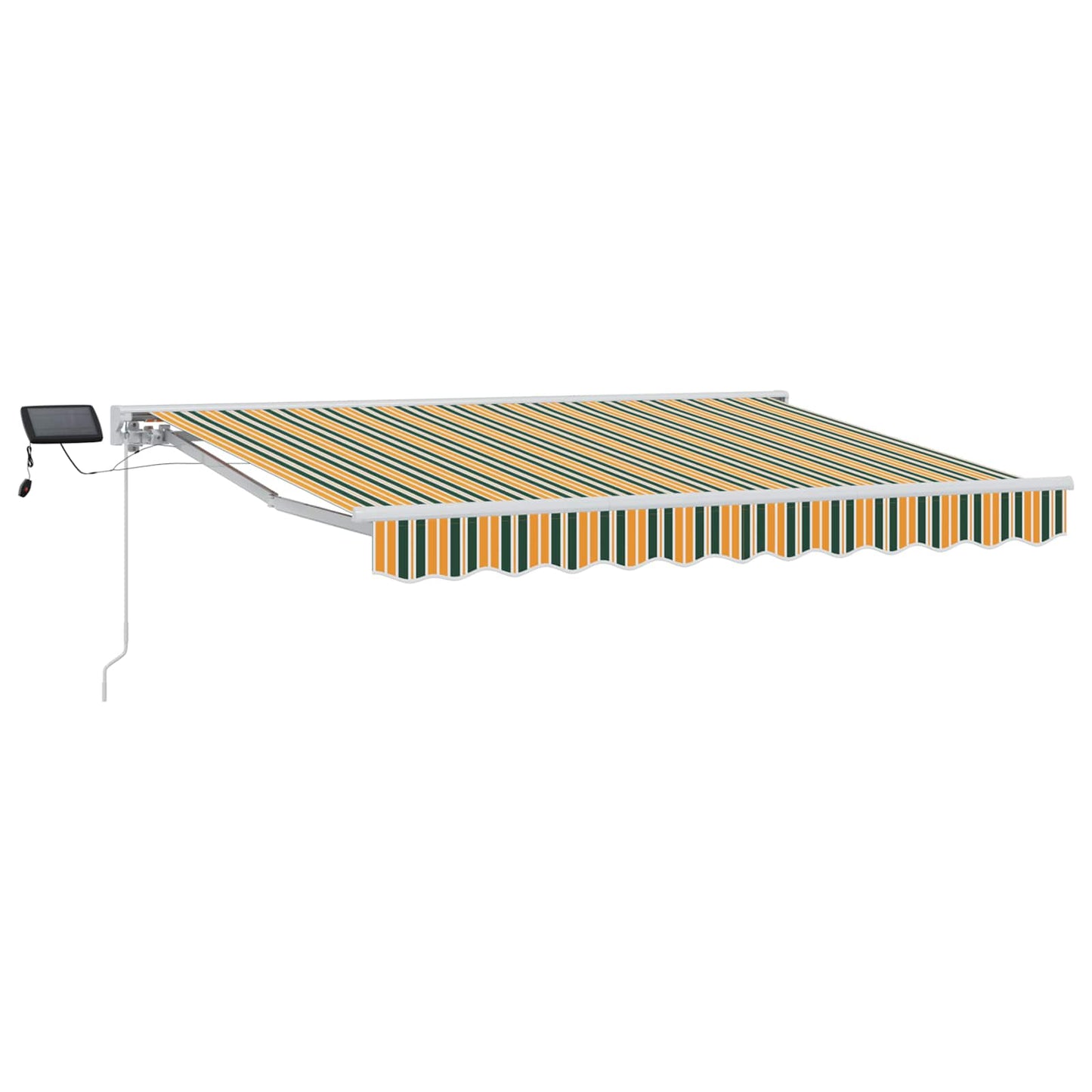 Manual Awning Frame with LEDs Green, Yellow and White 2.5 x 2 m