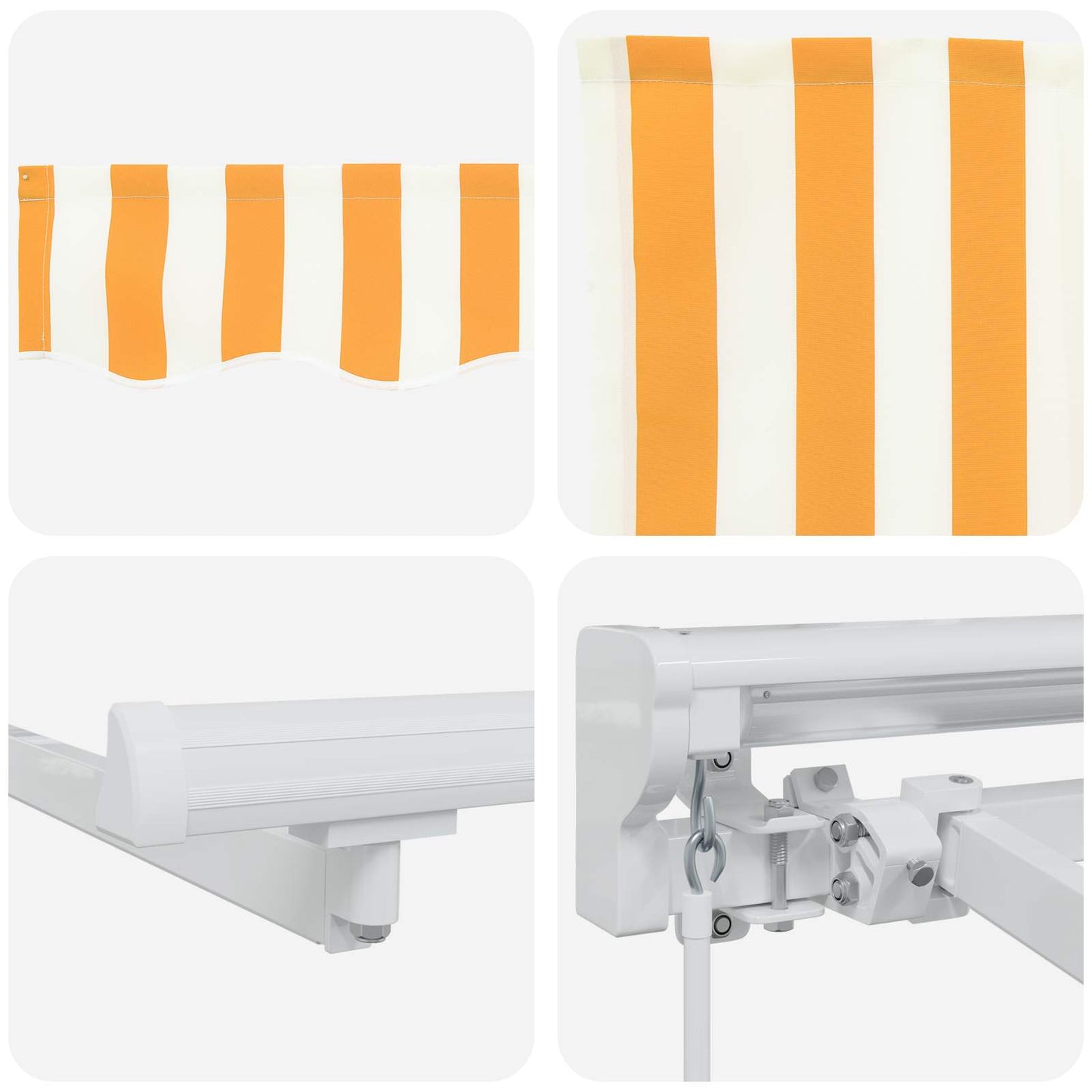 Yellow and White 3 x 2 m Polyester with PU coating