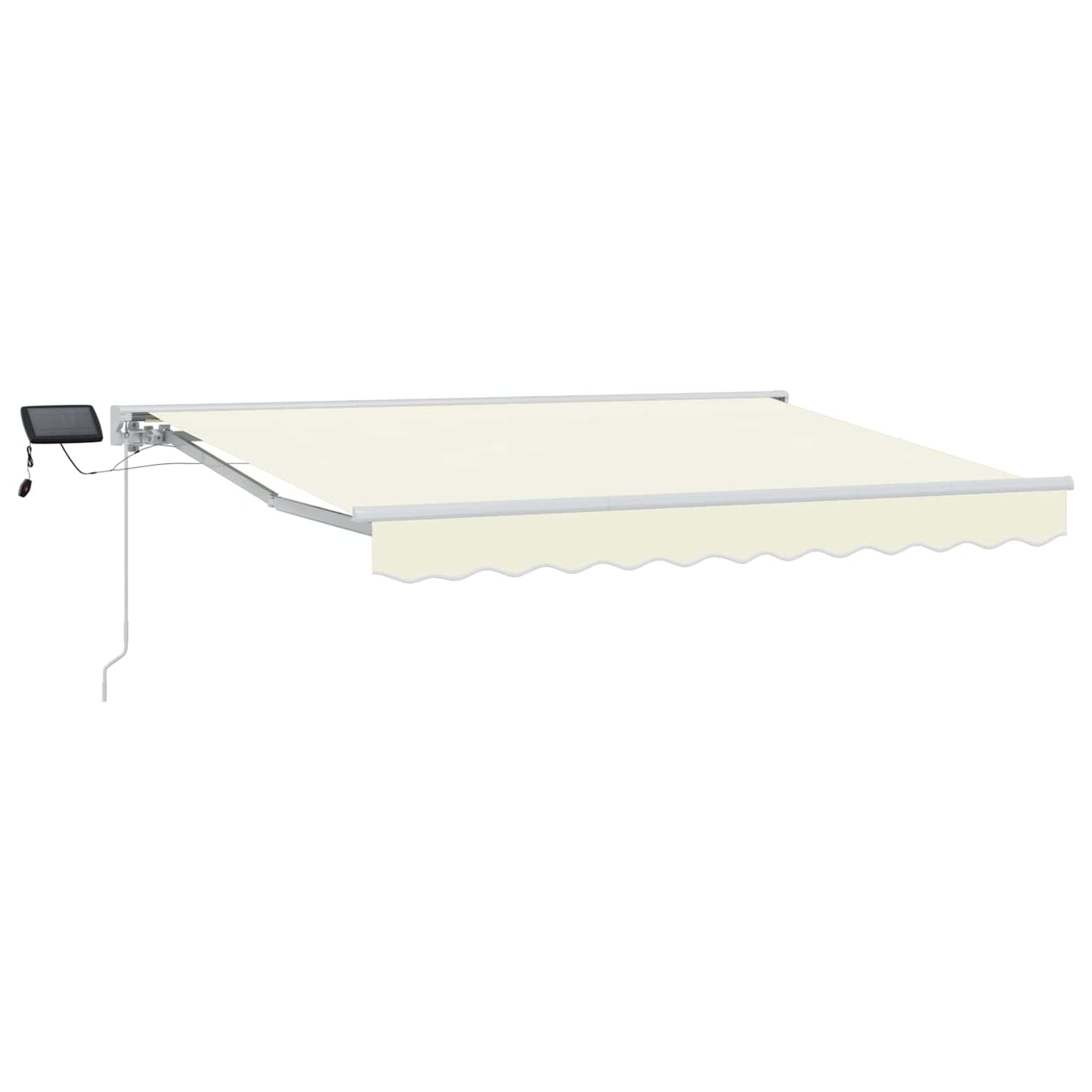 Manual Awning Frame with LEDs Cream and White 3.5 x 2 m