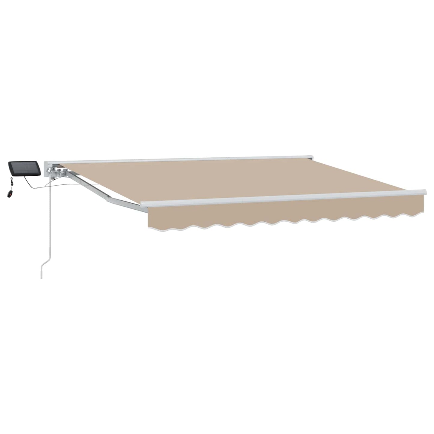 Beige and White 3.5 x 2 m Polyester with PU coating