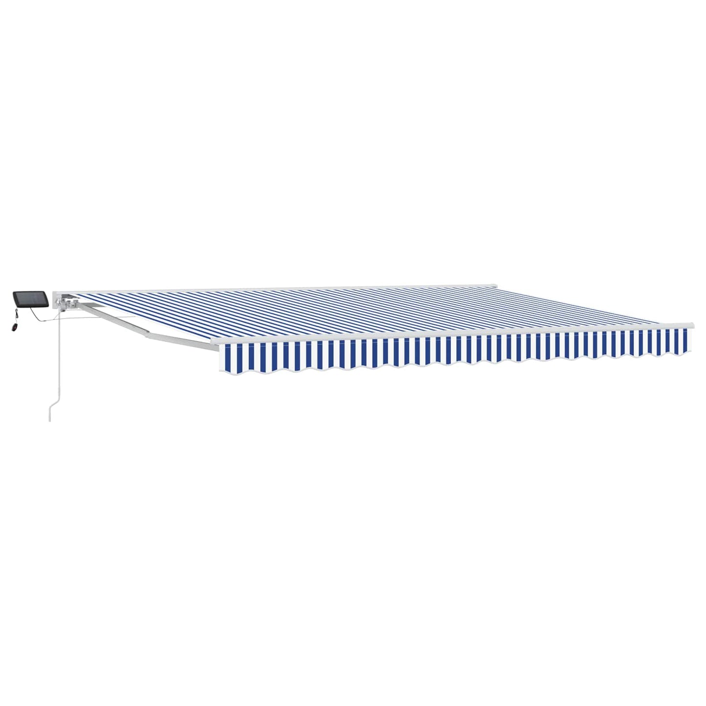 Manual Awning Frame with LEDs Blue and White 4 x 2 m