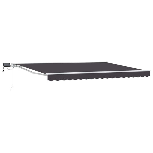 Manual Awning Frame with LEDs White and Anthracite 4 x 2 m