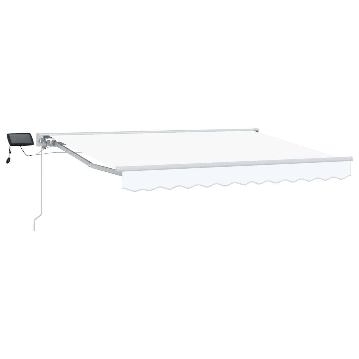 Manual Awning Frame with LEDs White 3.5 x 2.5 m