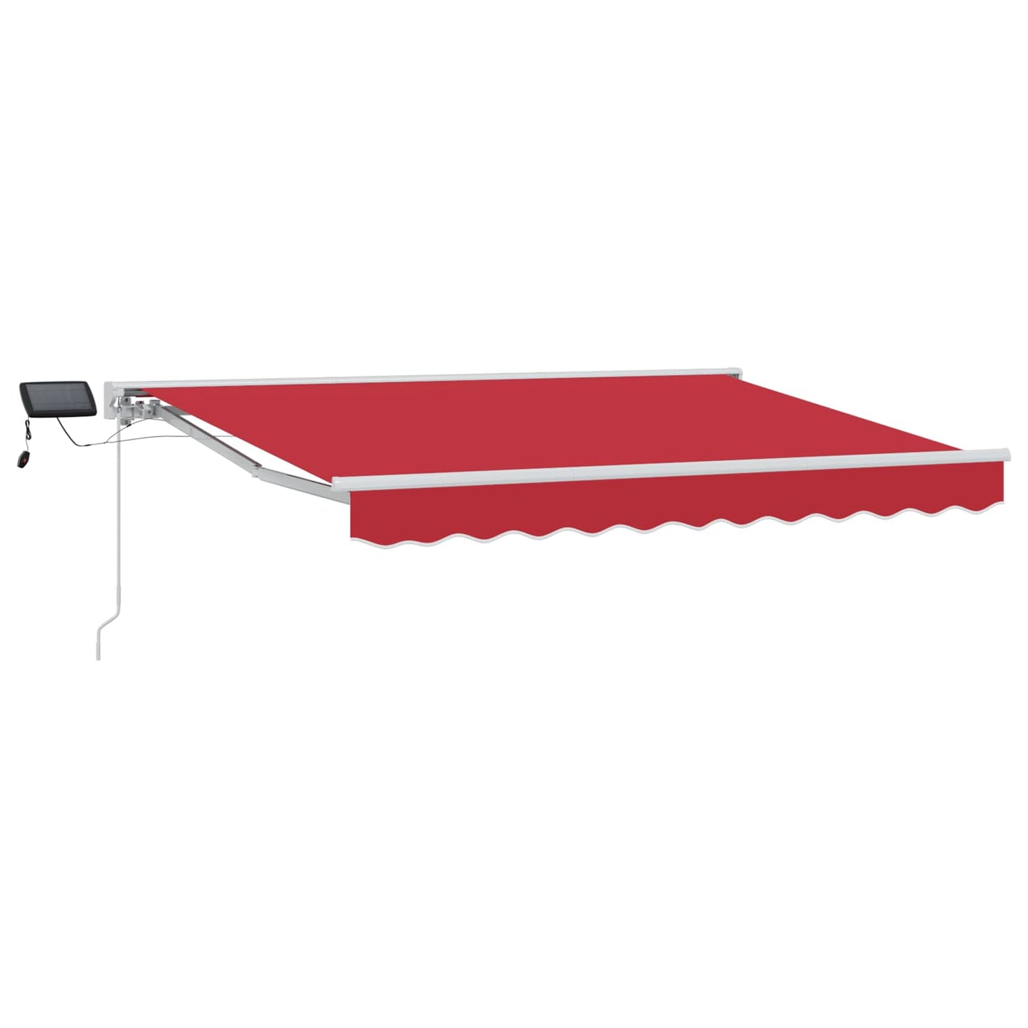 Manual Awning Frame with LEDs Red and White 3.5 x 2.5 m