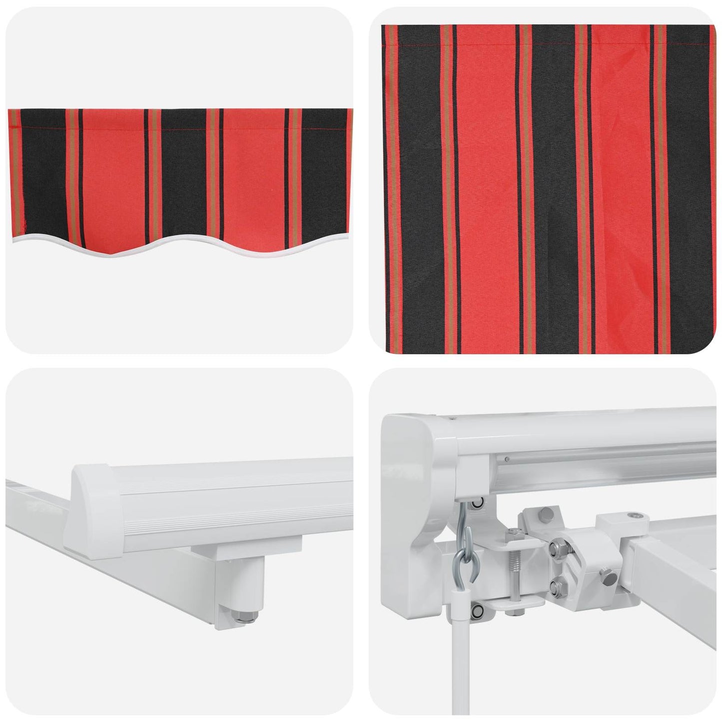 Orange, Black and White 4 x 3 m Polyester with PU coating