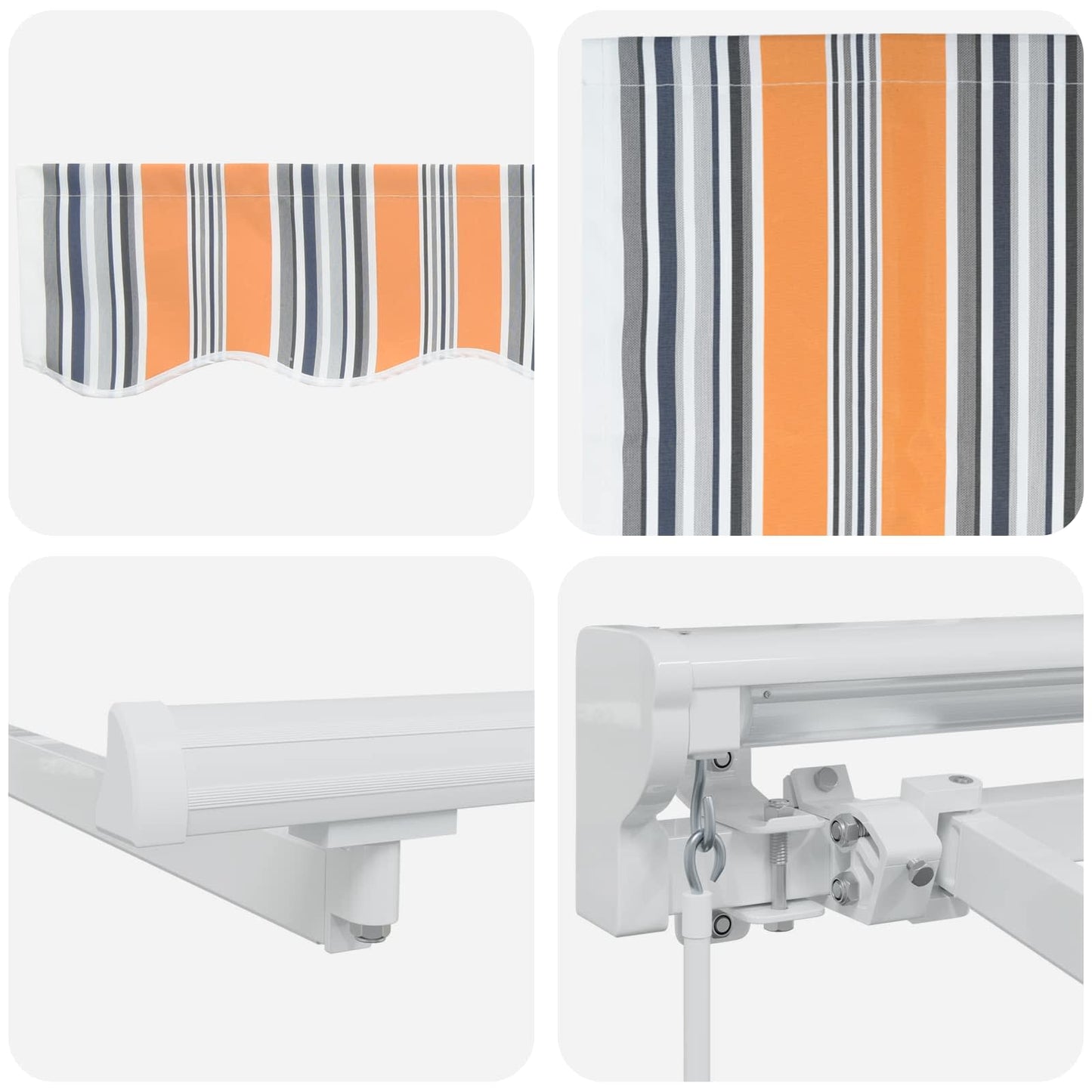 Blue, Orange and White 4 x 3 m Polyester with PU coating