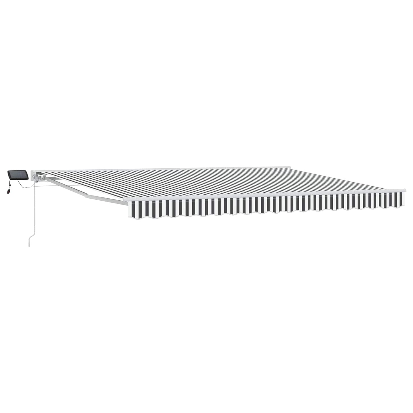 Manual Awning Frame with LEDs Anthracite and White 4.5 x 3 m