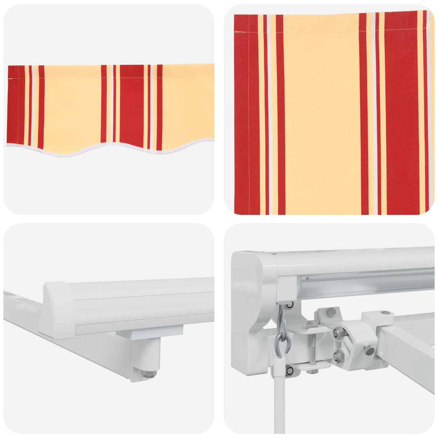 Yellow, Orange and White 4.5 x 3 m Polyester with PU coating
