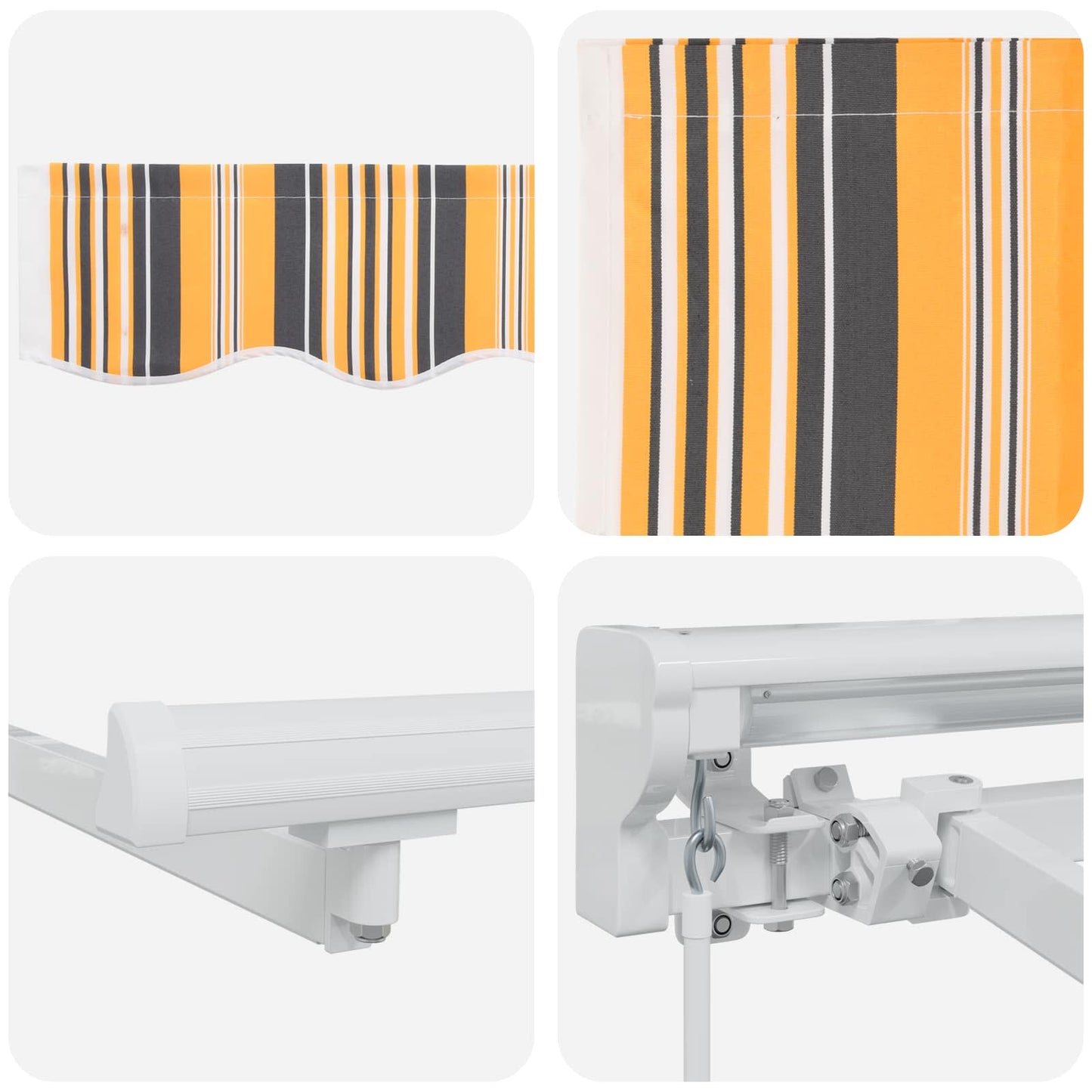 Yellow, Grey and White 5 x 3 m Polyester with PU coating
