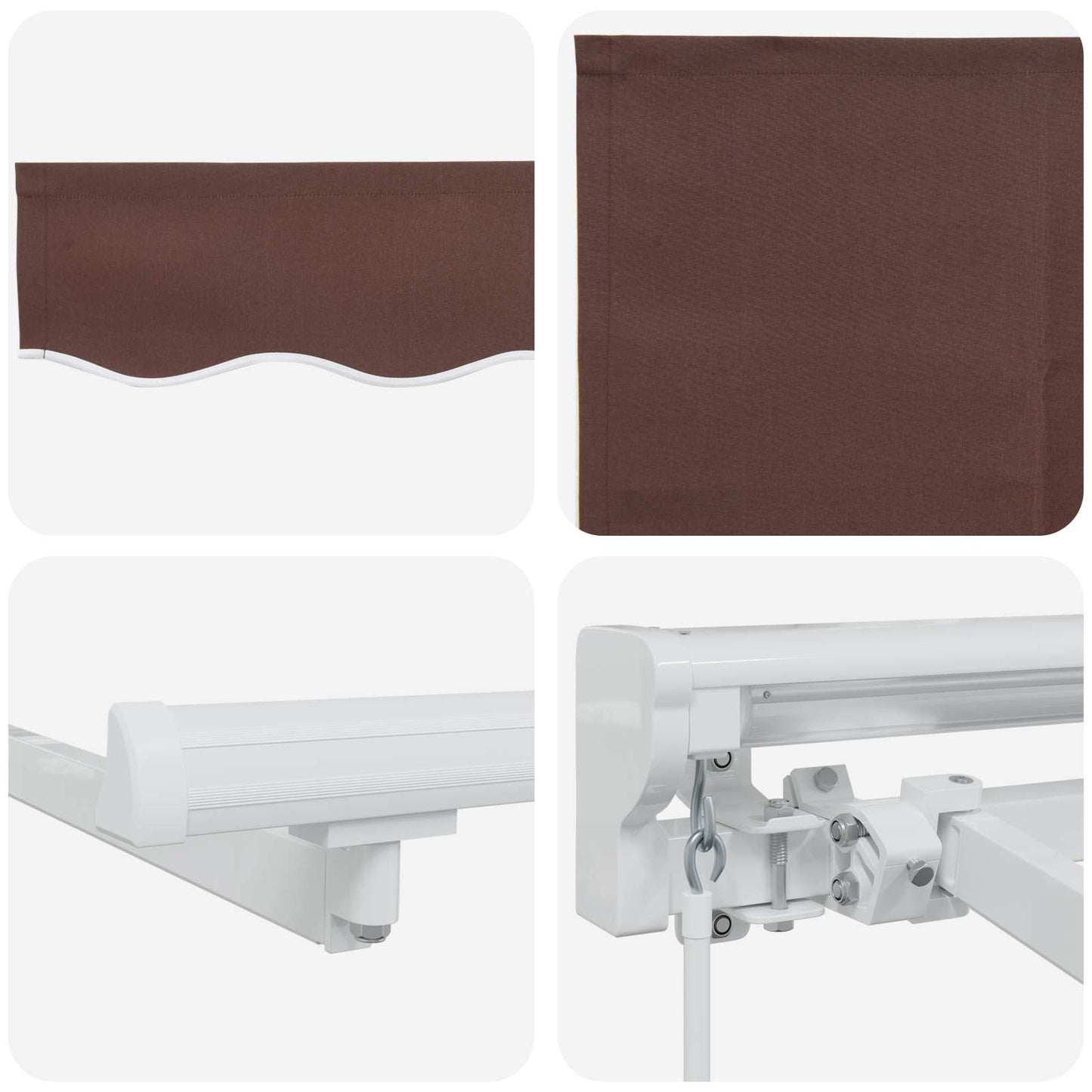Brown and White 5 x 3.5 m Polyester with PU coating