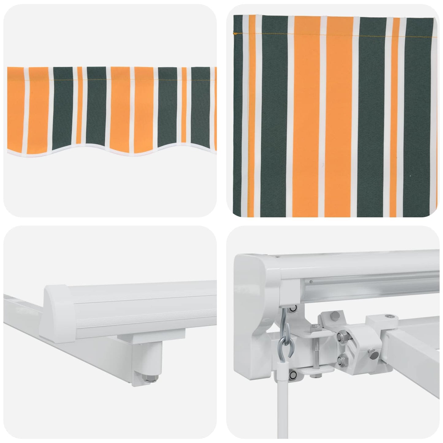 Green, Yellow and White 5 x 3.5 m Polyester with PU coating