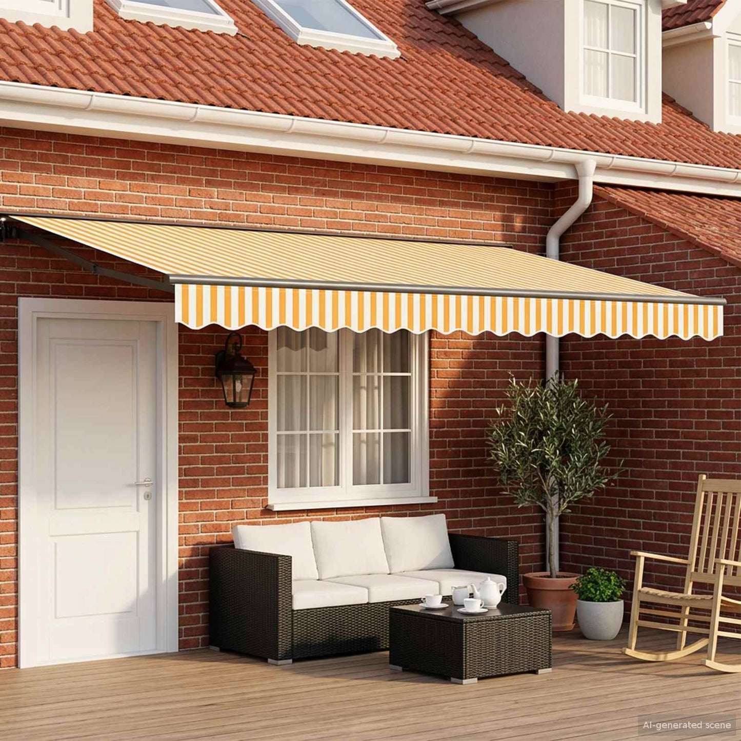 Yellow, White and Anthracite 4 x 2 m Polyester with PU coating