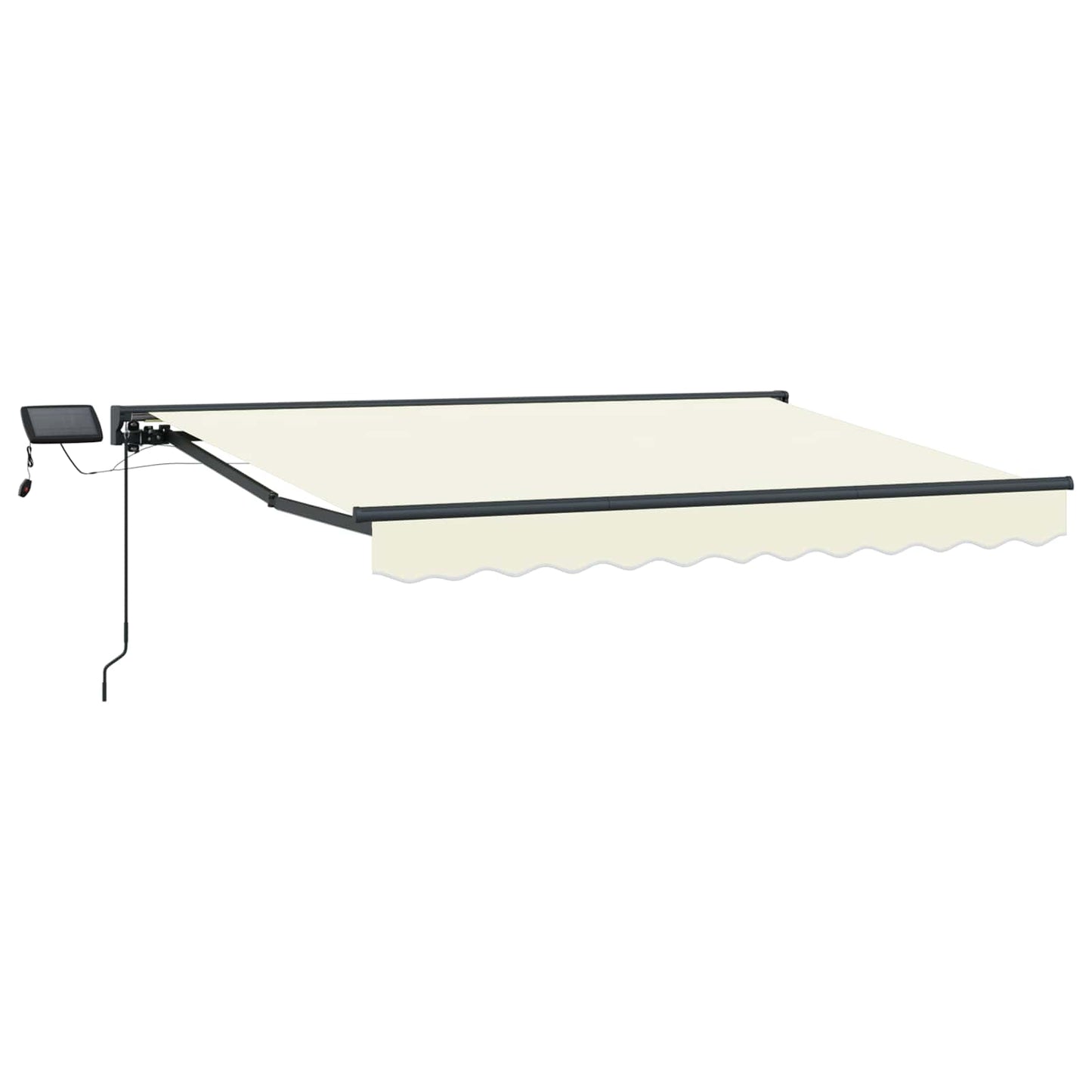 Manual Awning Frame with LEDs Cream and Anthracite 3.5 x 2.5 m