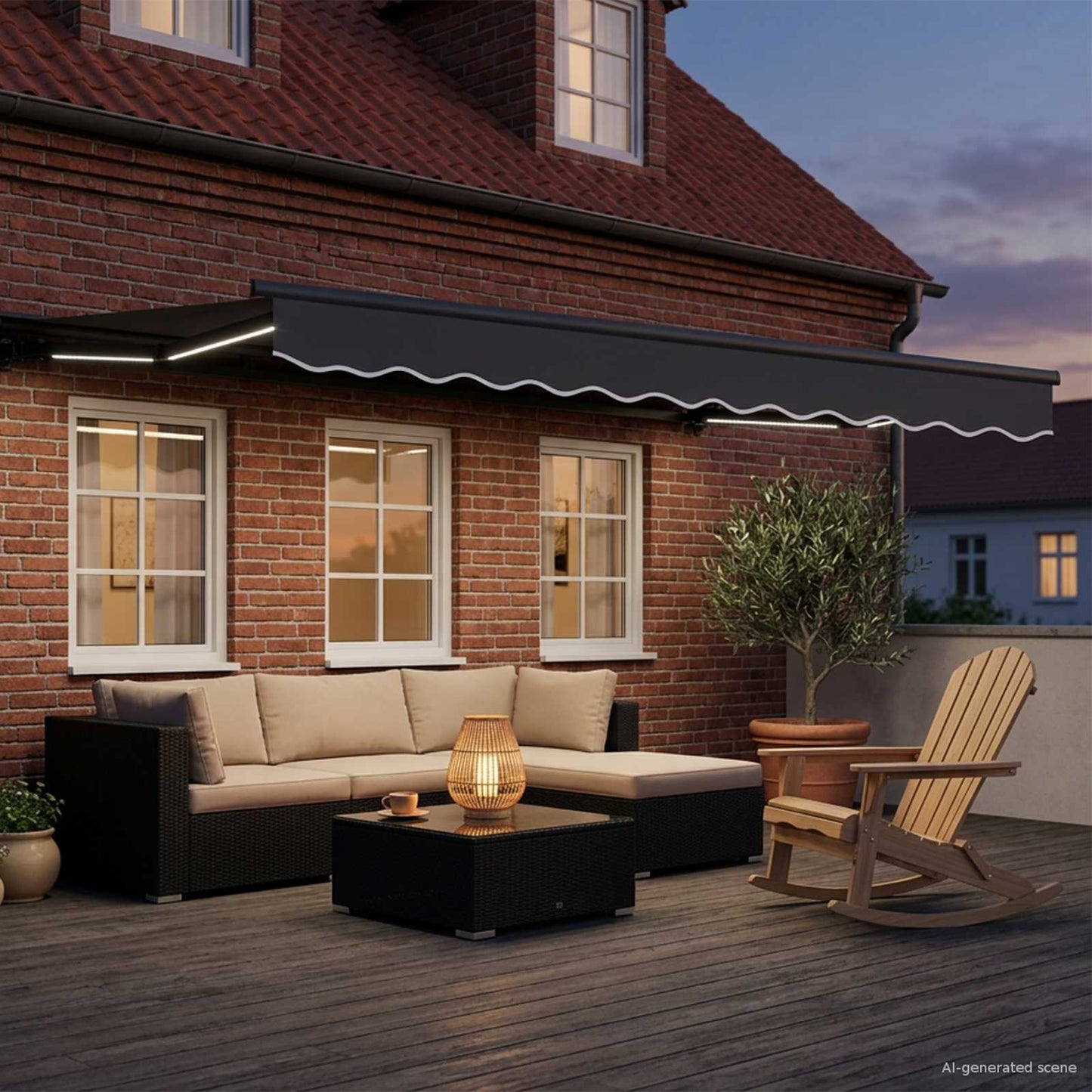 Anthracite 3.5 x 2.5 m Polyester with PU coating