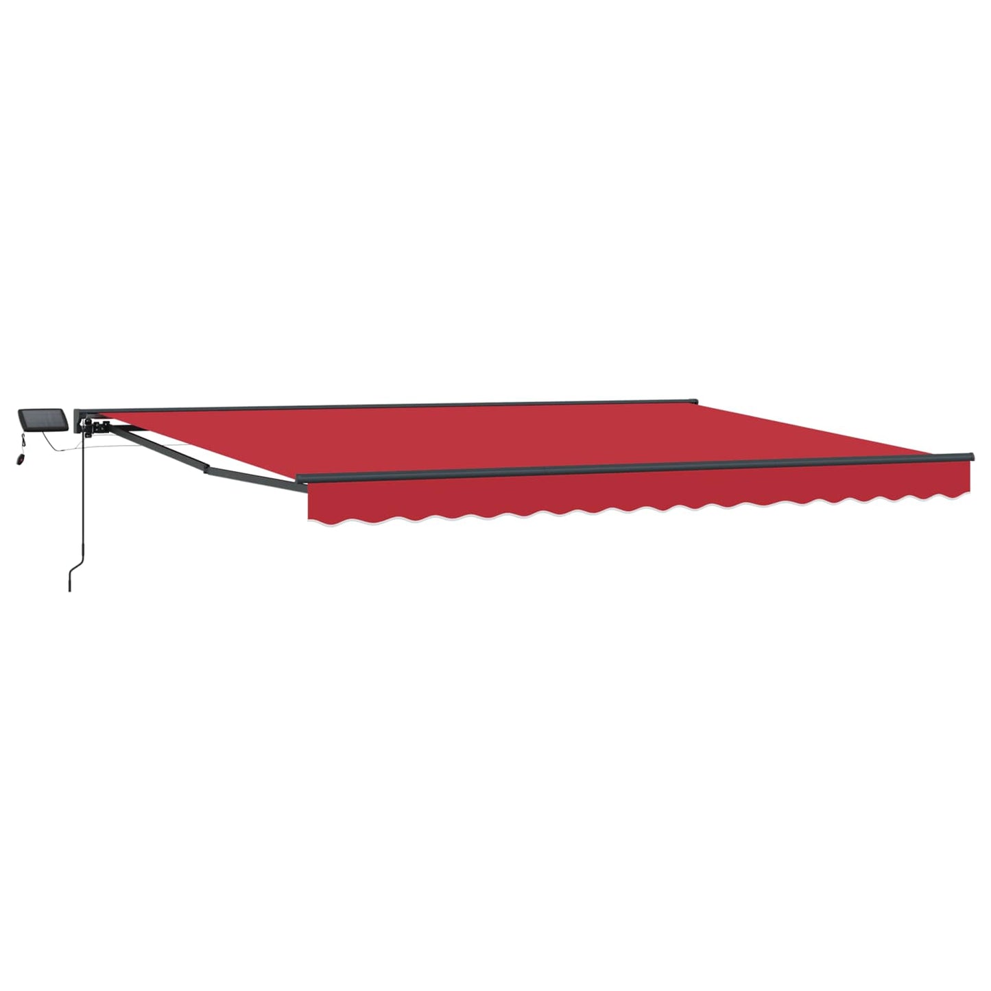 Manual Awning Frame with LEDs Red and Anthracite 4 x 3 m