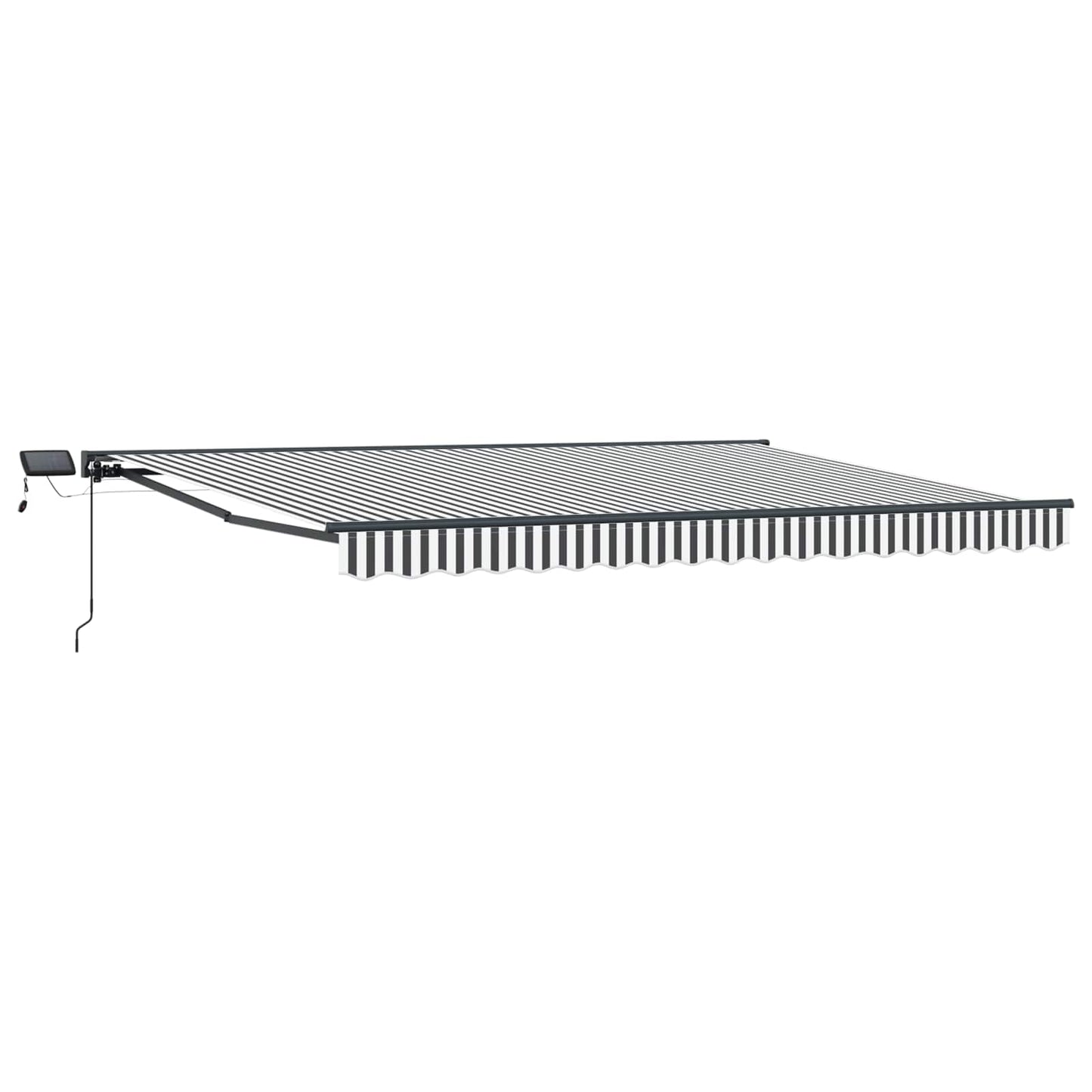 Manual Awning Frame with LEDs Anthracite and White 4 x 3.5 m