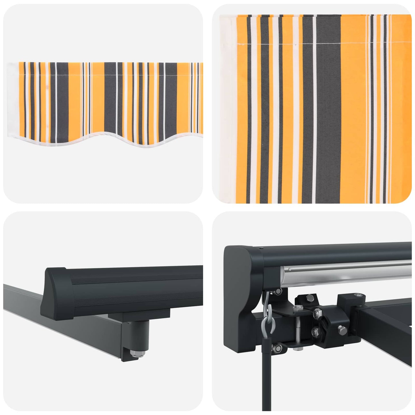Yellow, Grey and Anthracite 4.5 x 3 m Polyester with PU coating