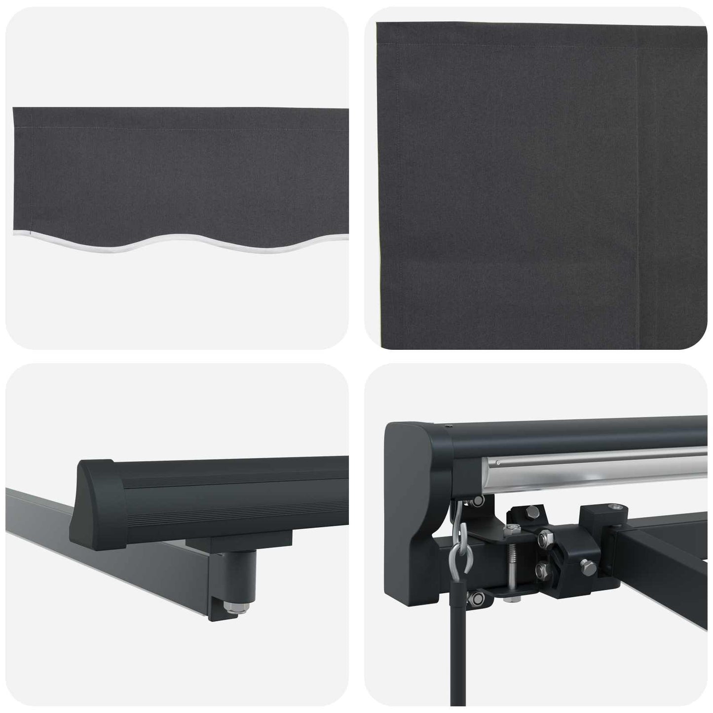 Anthracite 5 x 3 m Polyester with PU coating