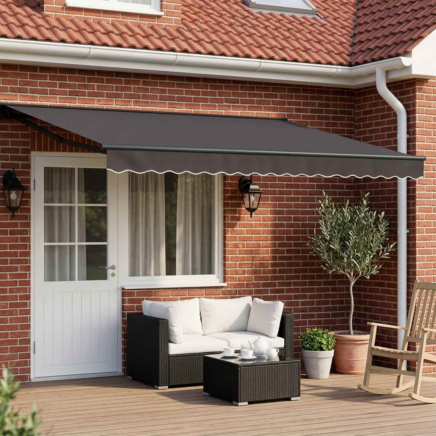 Anthracite 5 x 3 m Polyester with PU coating