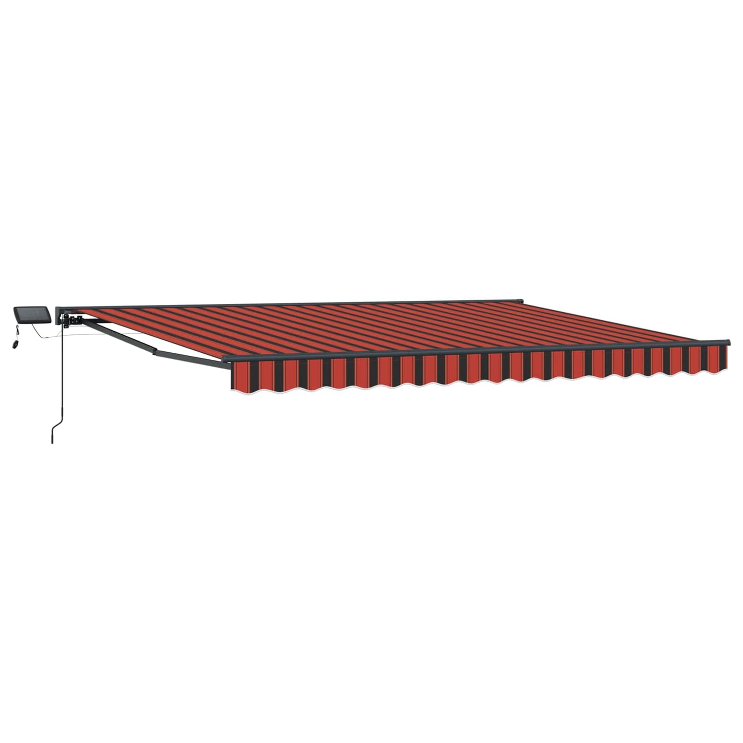 Manual Awning Frame with LEDs 5 x 3 m Polyester with PU coating
