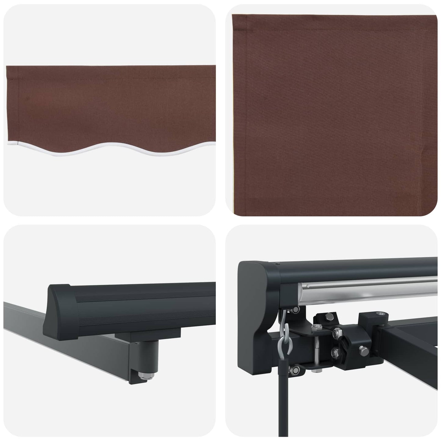 Brown and Anthracite 5 x 3 m Polyester with PU coating