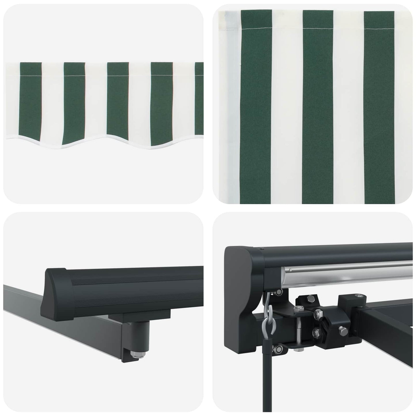 Green, White and Anthracite 5 x 3 m Polyester with PU coating