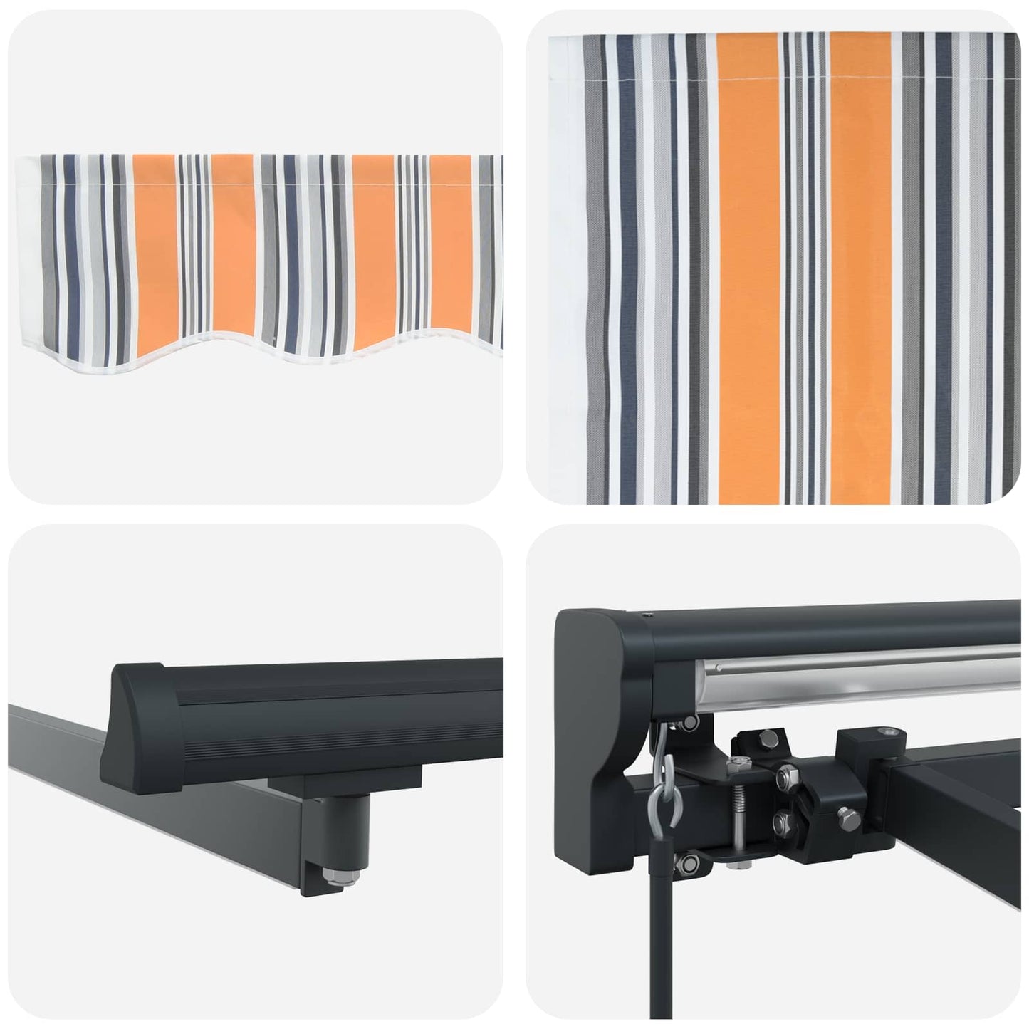 Manual Awning Frame with LEDs 5 x 3.5 m