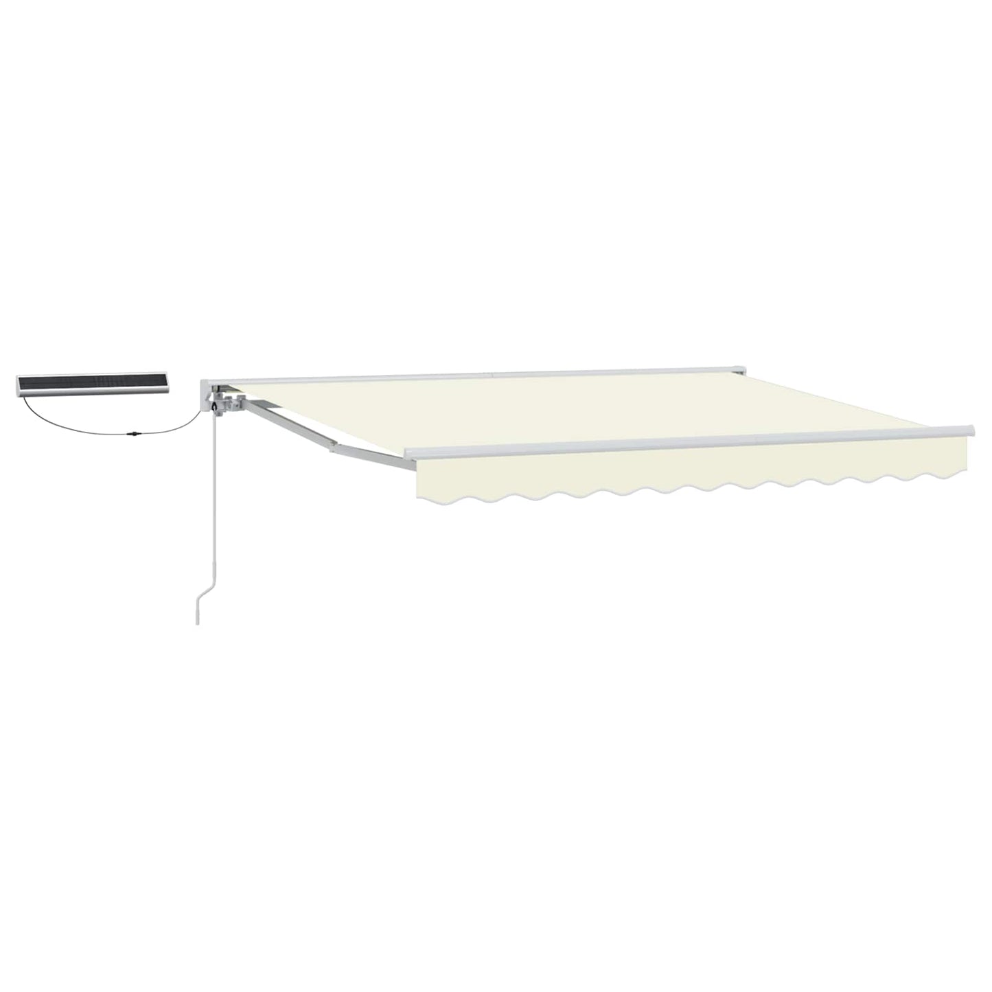 Electric Retractable Awning Cream and White 3.5 x 2 m