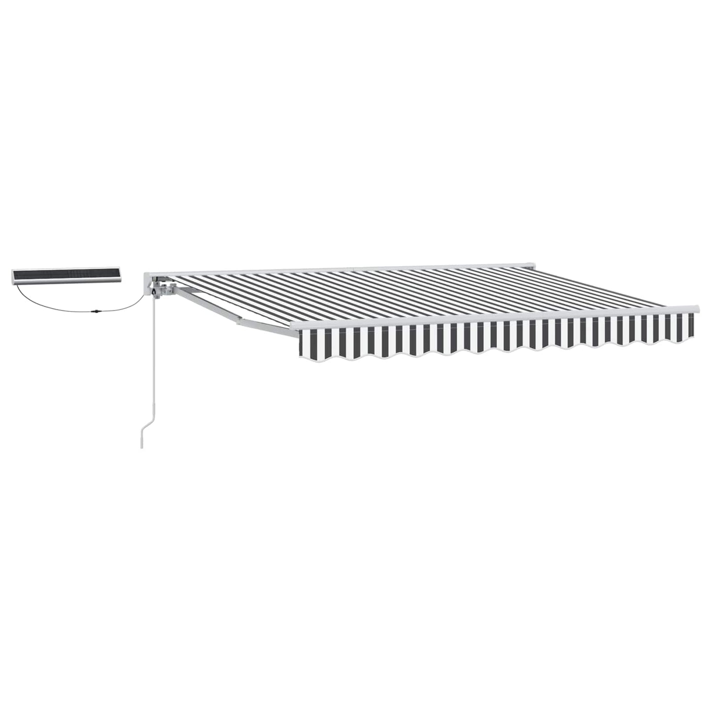 Electric Retractable Awning Anthracite and White 3.5 x 2 m