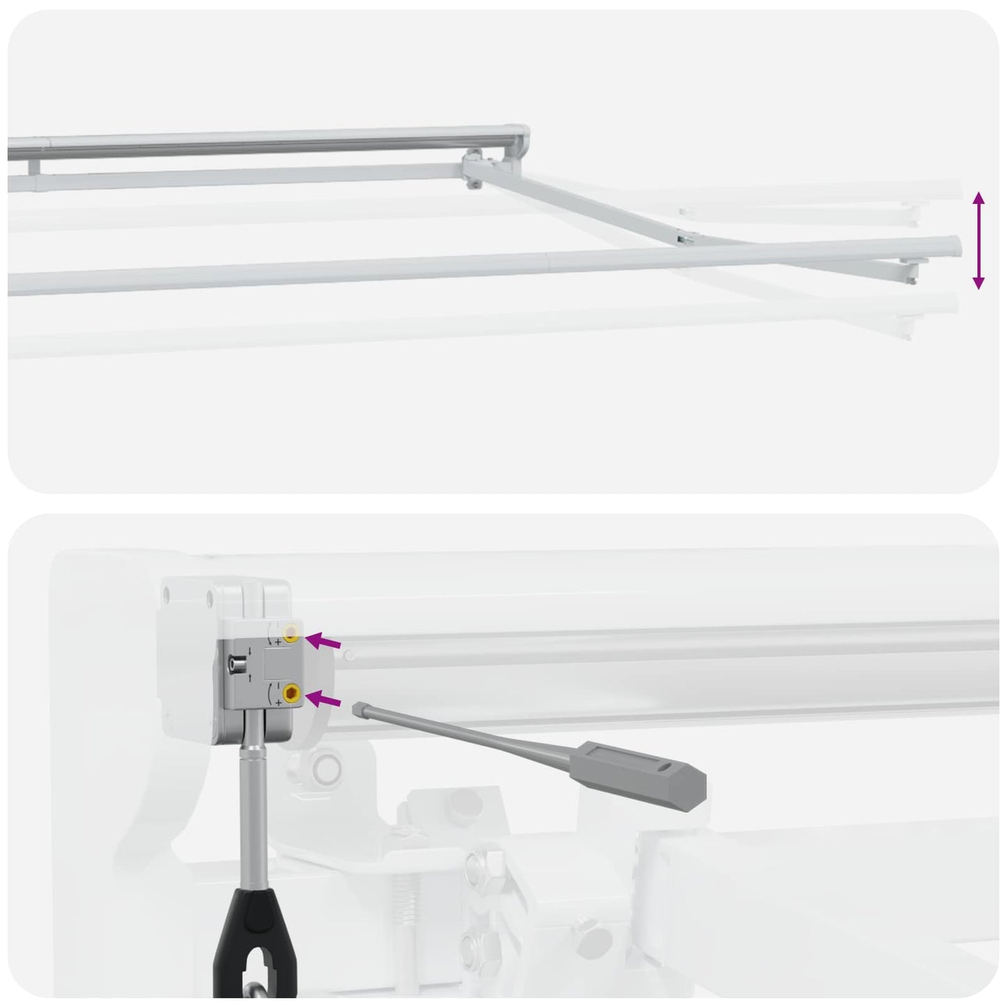 Electric Retractable Awning Beige and White 3.5 x 2 m