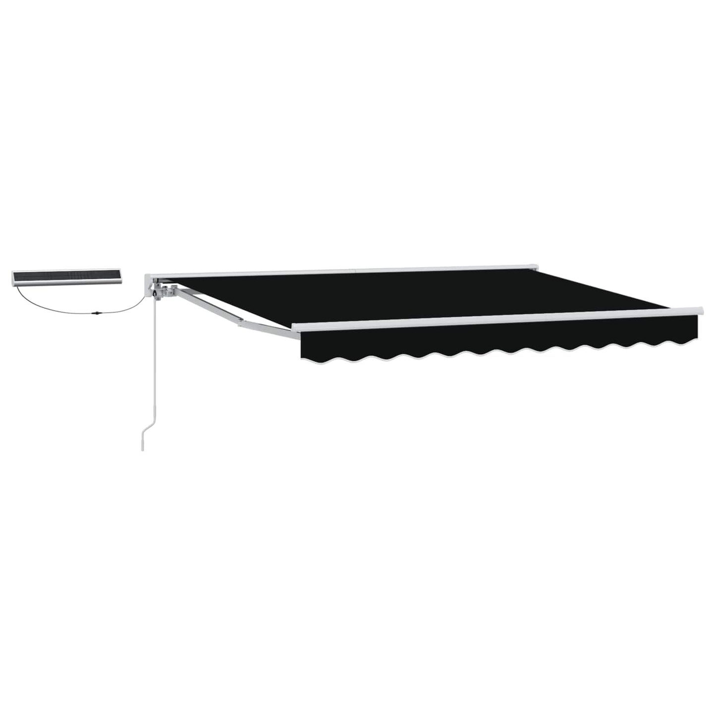 Electric Retractable Awning Black and White 3 x 2.5 m