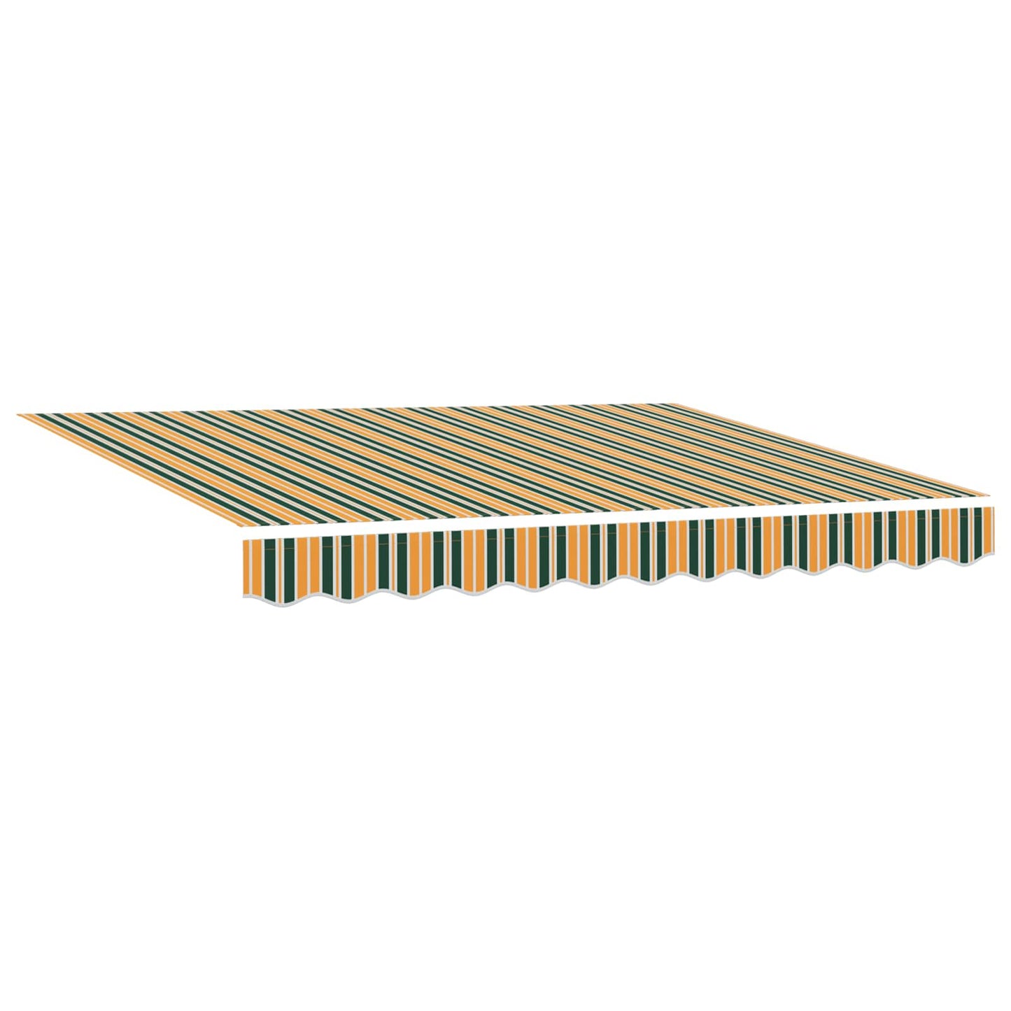 Electric Retractable Awning Green, Yellow and White 3 x 2.5 m
