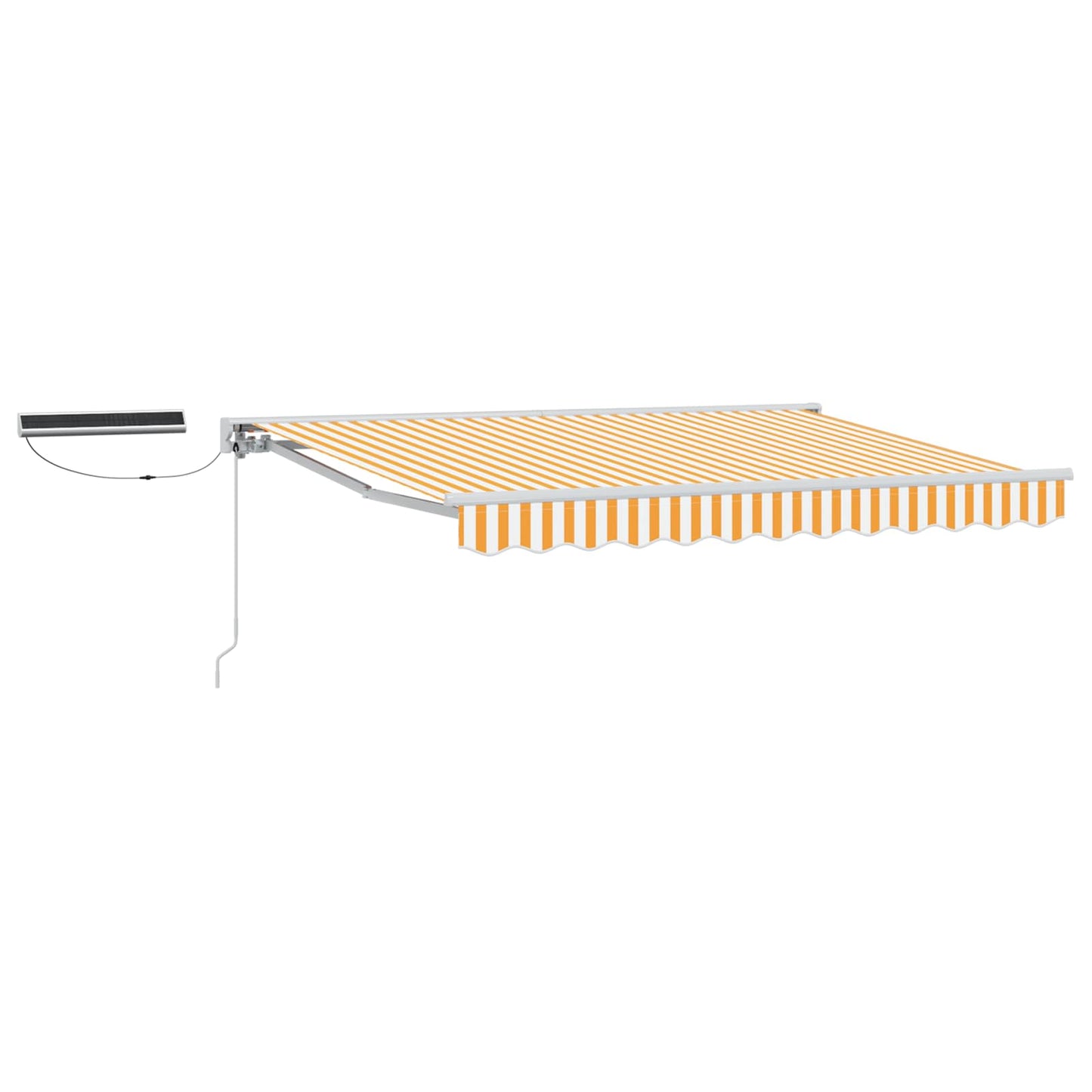 Electric Retractable Awning Yellow and White 3.5 x 2.5 m