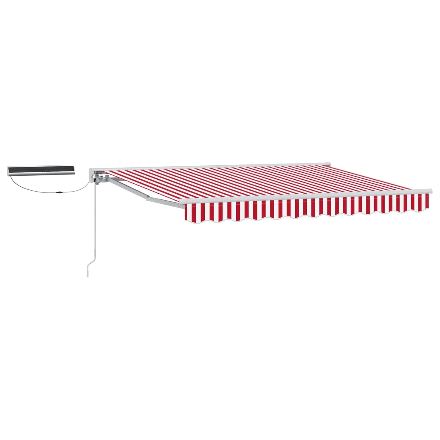 Electric Retractable Awning Red and White 3.5 x 2.5 m