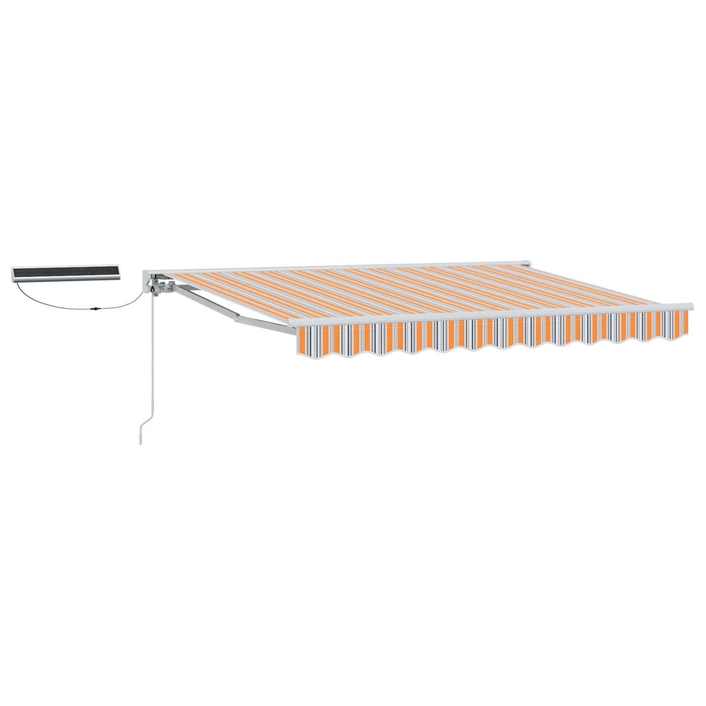 Electric Retractable Awning Blue, Orange and White 3.5 x 2.5 m