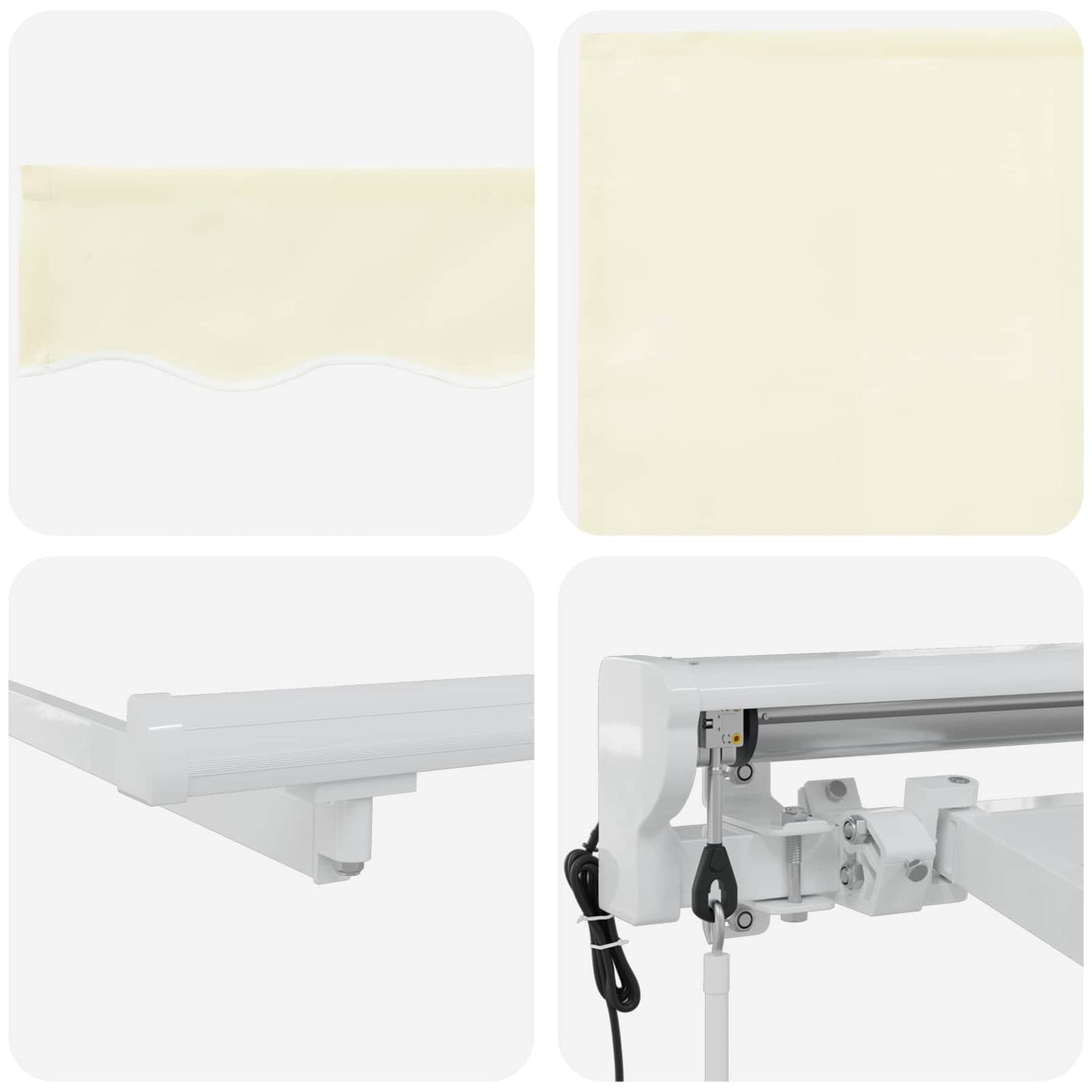 Electric Retractable Awning Cream and White 4 x 3.5 m