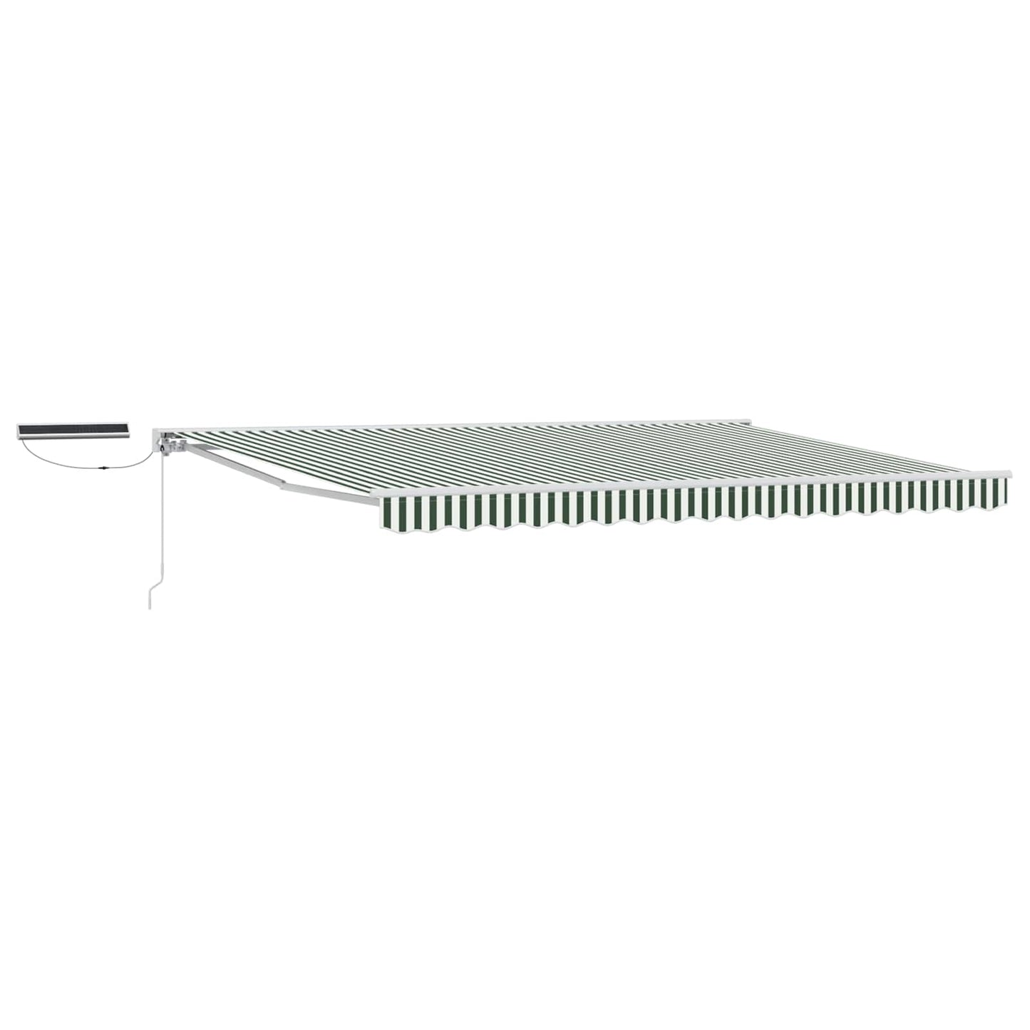 Electric Retractable Awning Green and White 4 x 3.5 m