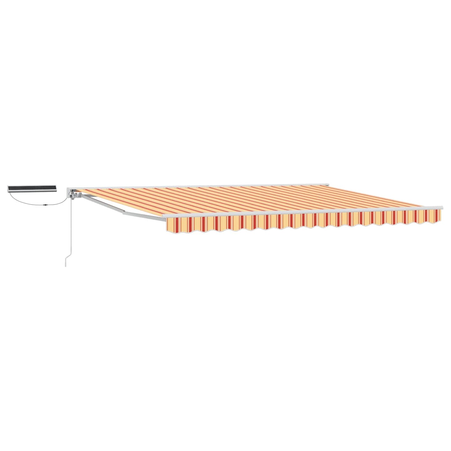 Electric Retractable Awning Yellow, Orange and White 4.5 x 3 m