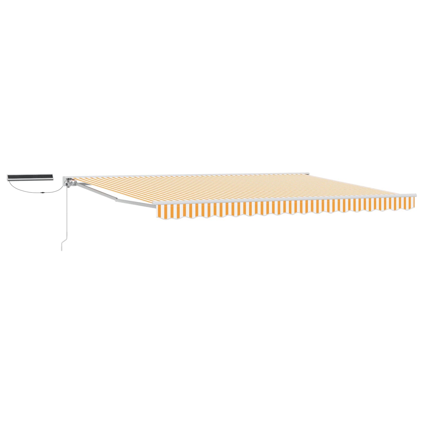 Electric Retractable Awning Yellow and White 4.5 x 3.5 m