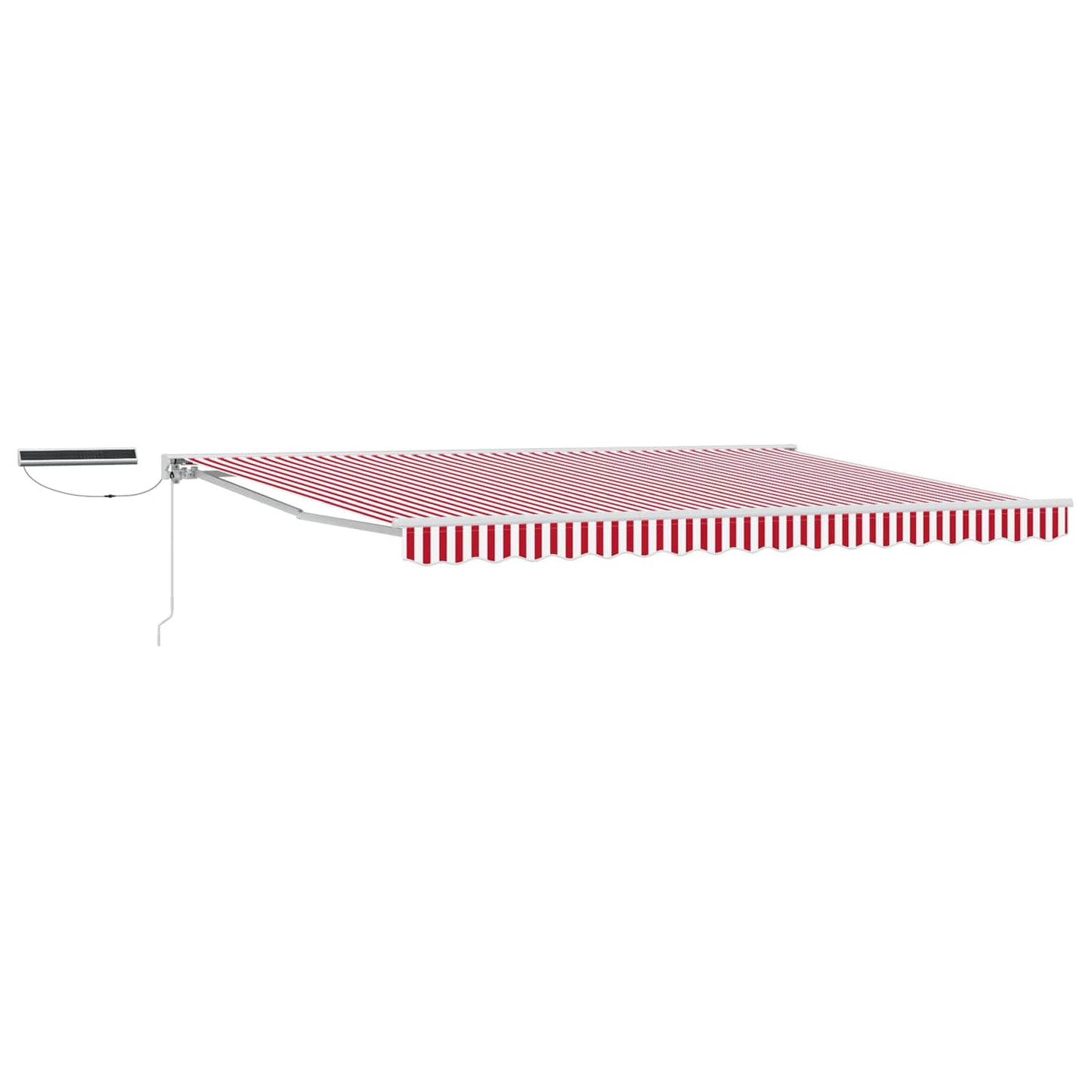 Electric Retractable Awning Red and White 4.5 x 3.5 m