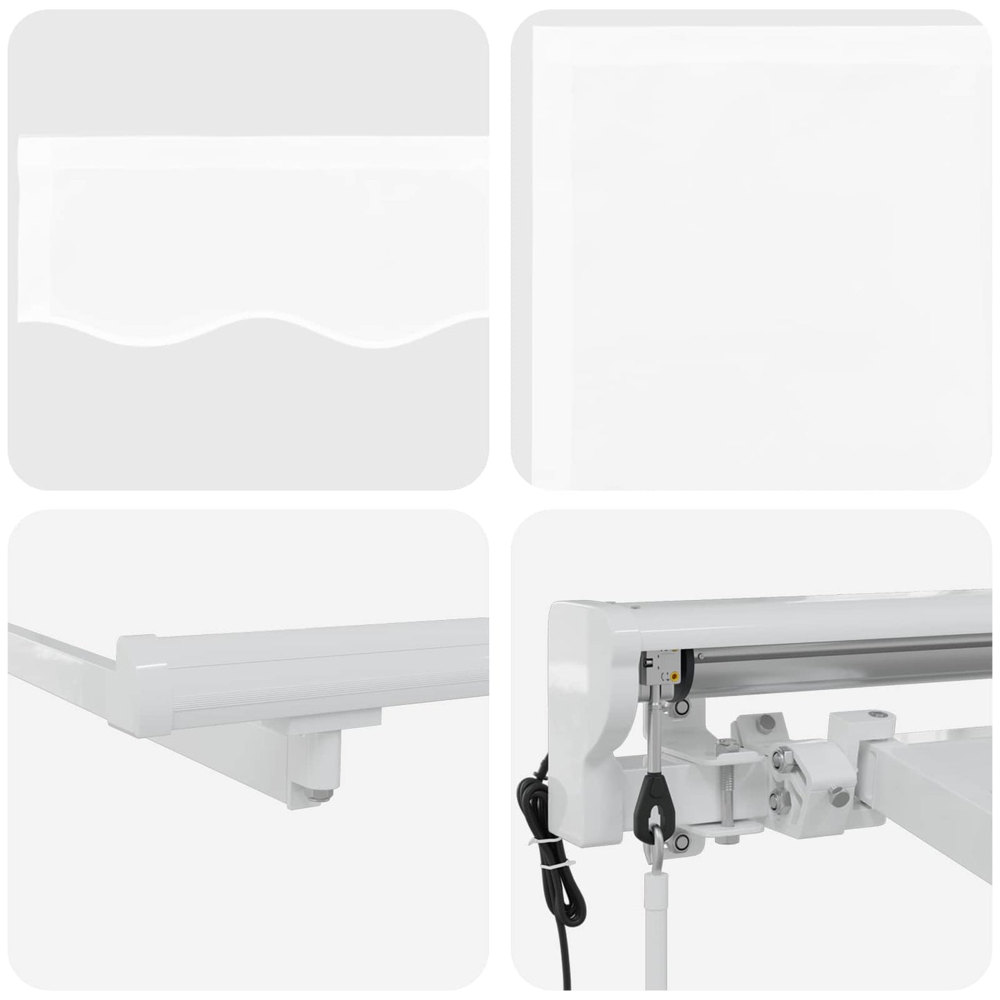 Electric Retractable Awning White 5 x 3 m
