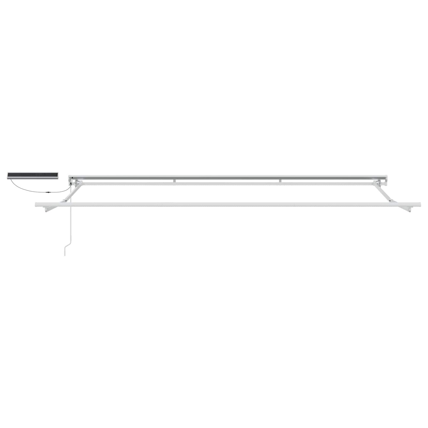 Electric Retractable Awning Brown and White 5 x 3.5 m