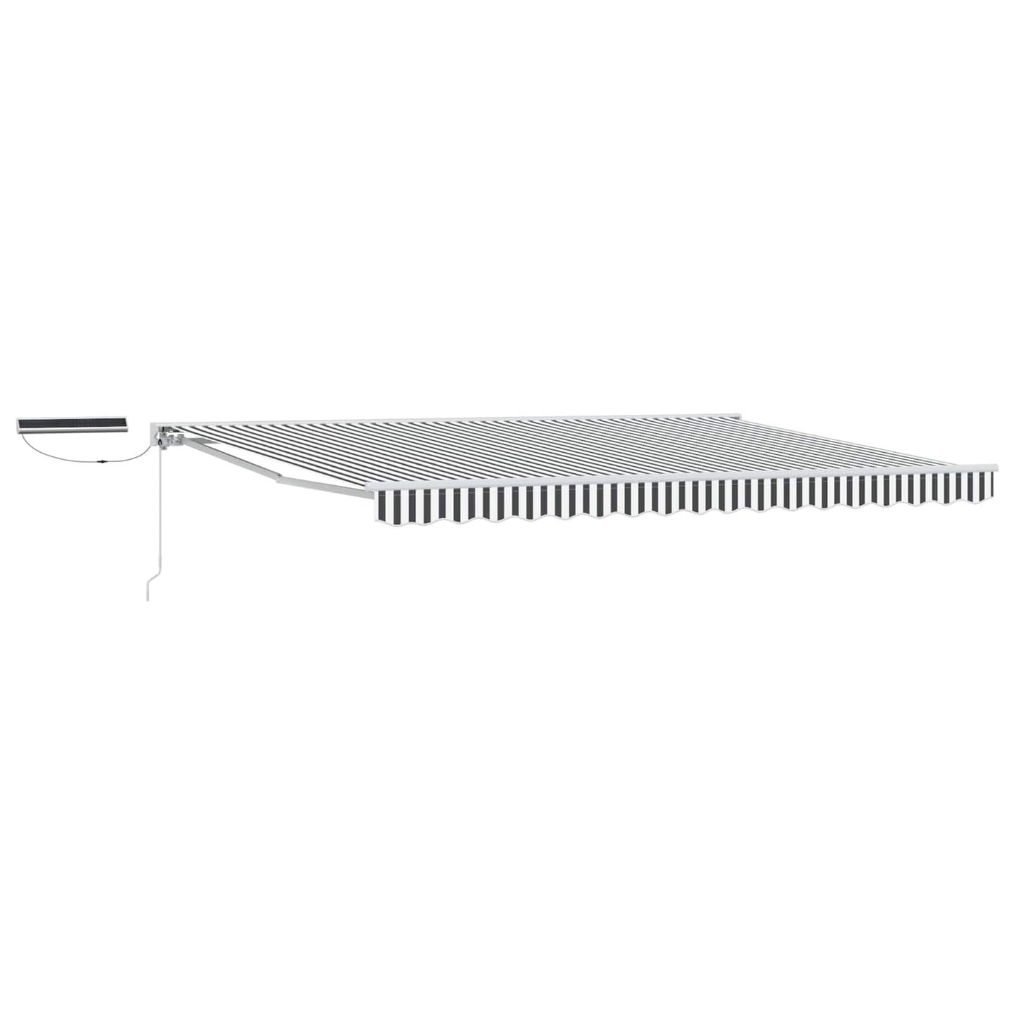 Electric Retractable Awning Anthracite and White 5 x 3.5 m