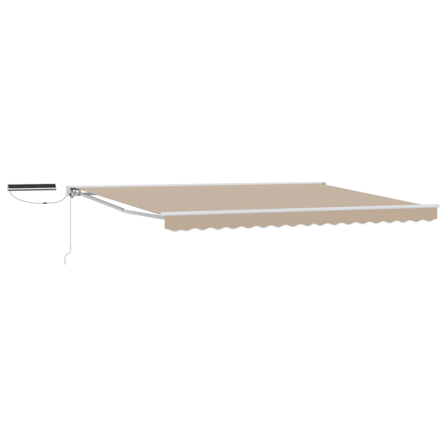 Electric Retractable Awning Beige and White 5 x 3.5 m