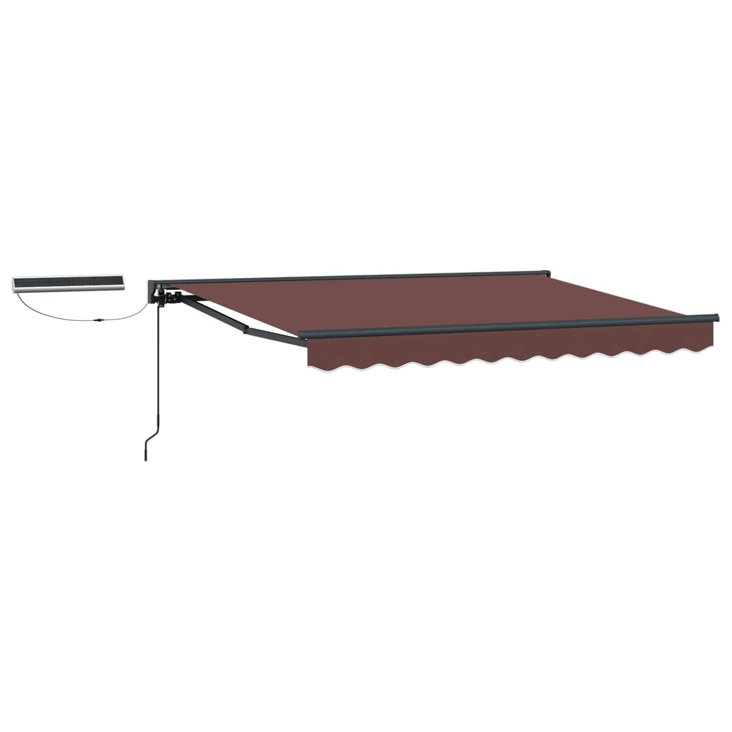 Electric Retractable Awning Brown and Anthracite 3.5 x 2 m