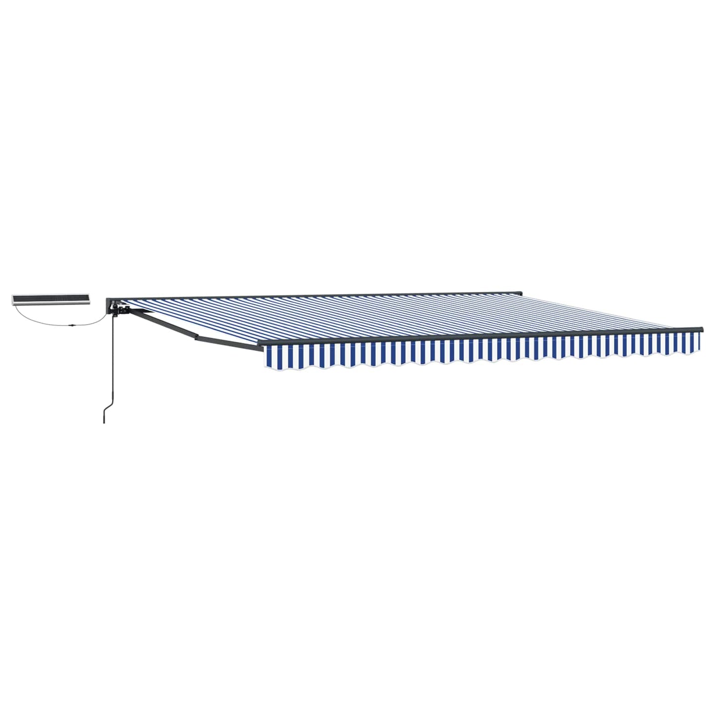 Electric Retractable Awning Blue, White and Anthracite 4 x 2 m