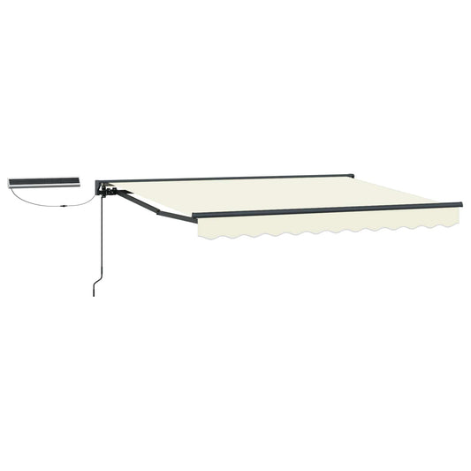 Electric Retractable Awning Cream and Anthracite 3 x 2.5 m