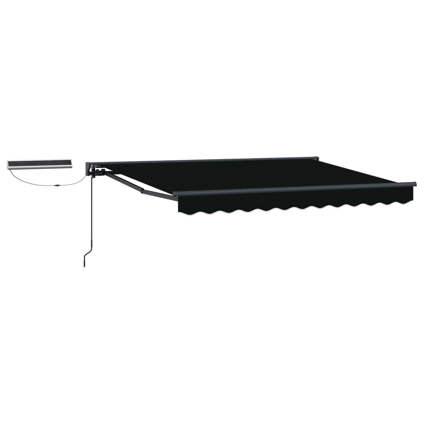 Electric Retractable Awning Black and Anthracite 3 x 2.5 m
