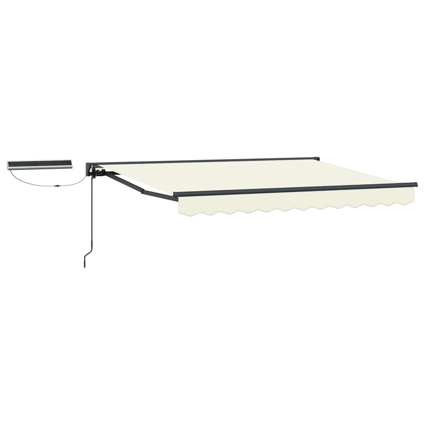 Electric Retractable Awning Cream and Anthracite 3.5 x 2.5 m